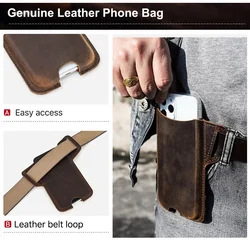 100% Genuine Leather for Xiaomi Mi 12 11 11S Pro Lite 10T POCO M4 F3 M3 X3 Bags Case Portable Sports Running Phone Storage Cover