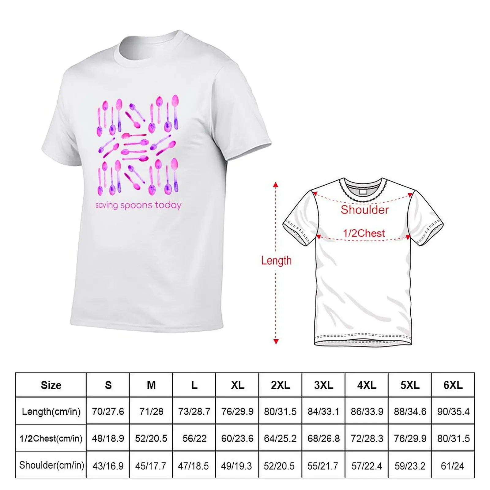 Saving Spoons Today (Pink) T-Shirt Work Comfort T-Shirt for Men