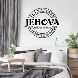NEW Spanish Bible verses JEHOVA Christ Wall sticker Removable Vinyl Wallpaper For Kids Rooms Decoration Decoration Accessories