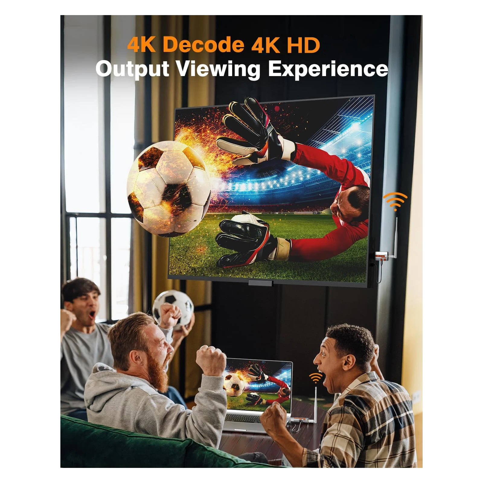 5.8G Wireless Video  HDMI Transmitter and Receiver, HDMI Extender Meeting Bluetooth Audio Transmitter for Laptop, TV, Projector