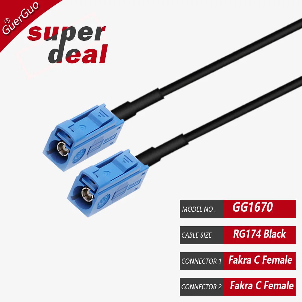 Fakra RG174 Cable A B C D E G H I K Z Type Adapter Female Pigtail Radio Extension Coax Cable GPS RF Communication System