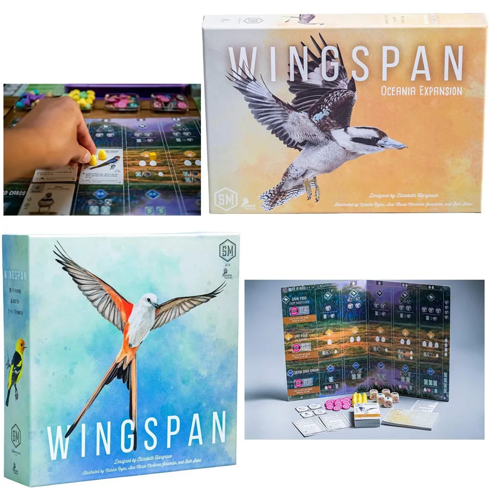 All English Wingspan board games Party games azul Stonemaier Oceania Interactive card games for Adults