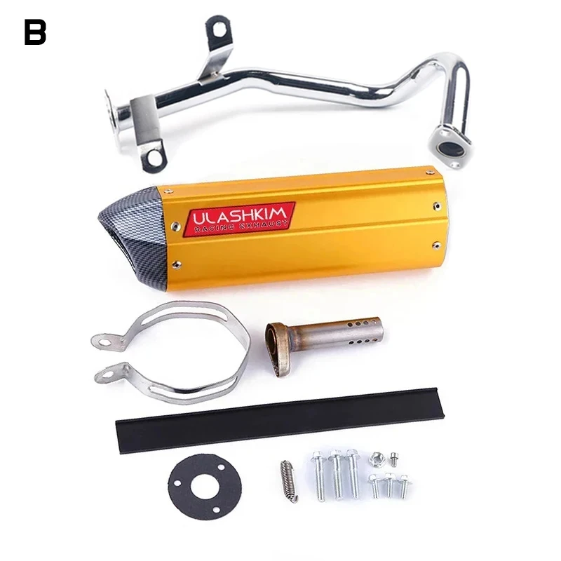 GY6 50 80 cc Motorcycle modified Scooter muffler exhaust pipe fit 139qmb 139qma 1p139qmb 4 Stroke engine