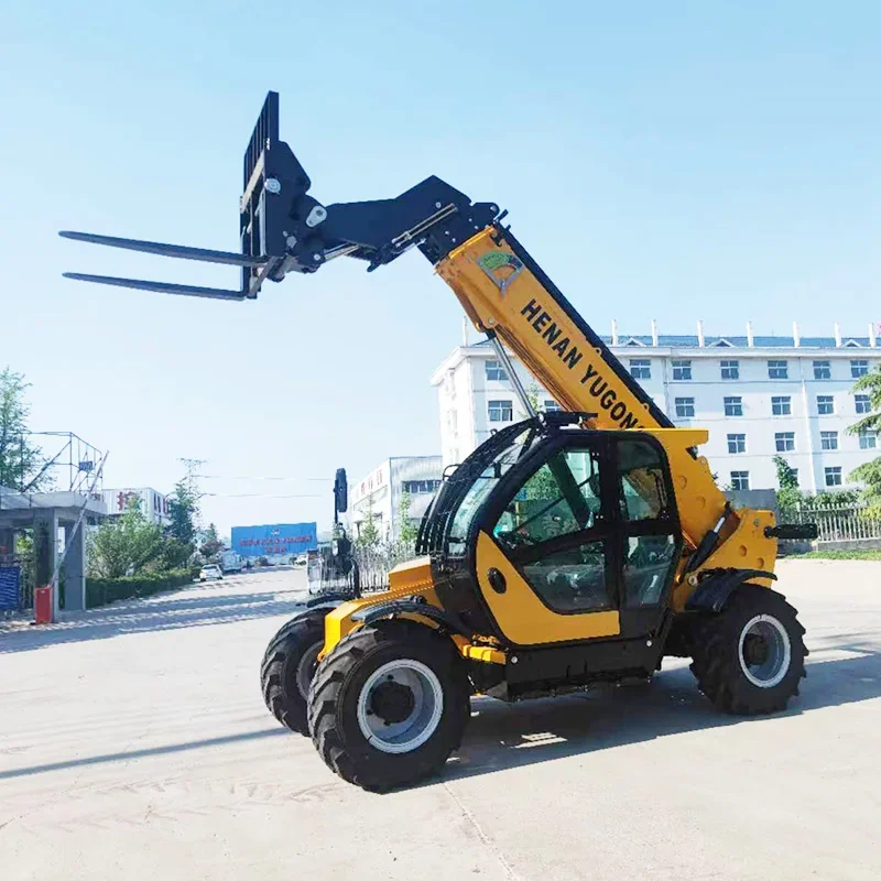 Four-wheel Drive  Telescopic Handler for Sale Maximum Lift Height 7000mm with High-altitude Platforms Buckets for  Industry