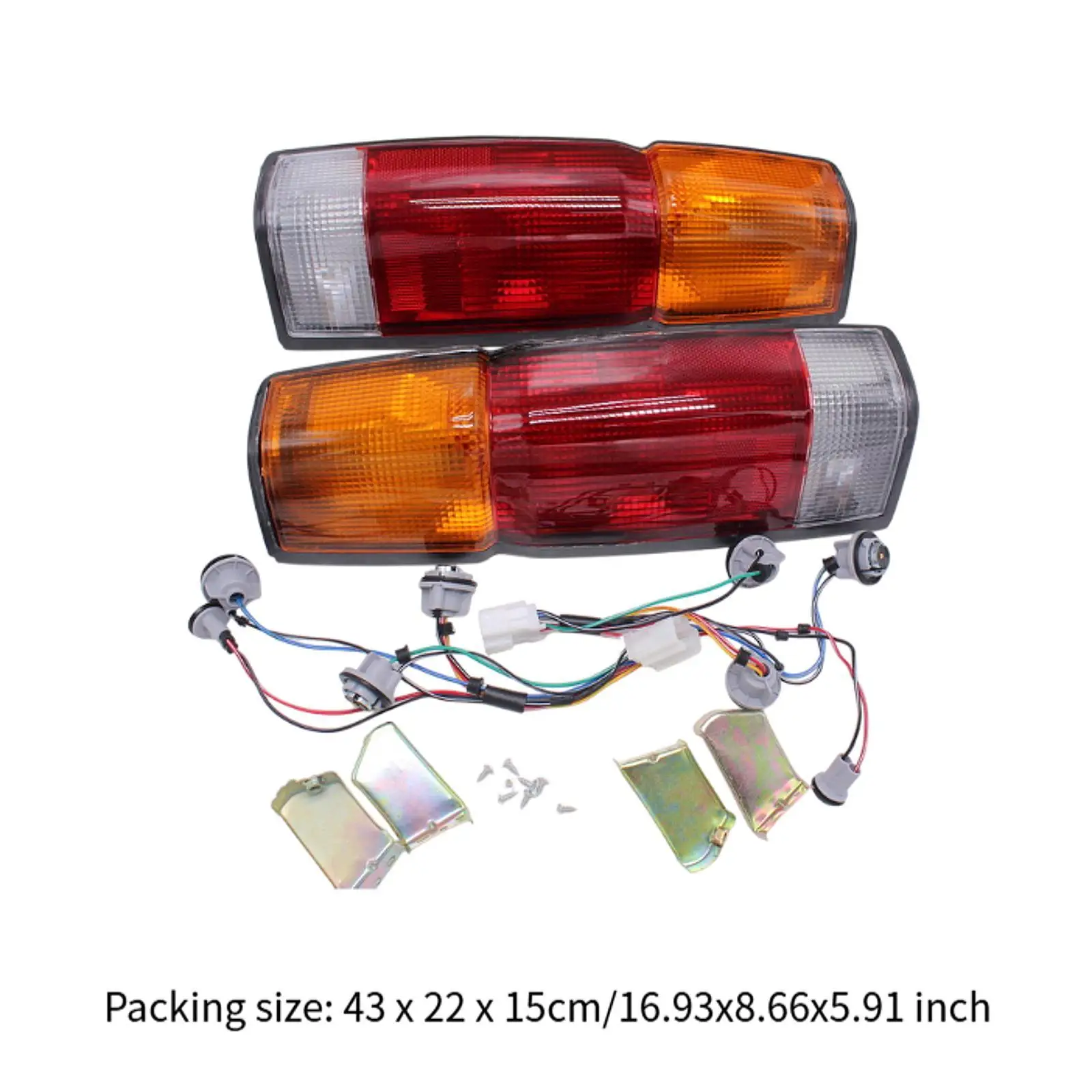 

Automotive Tail Light Glass Assembly Rear Orange Red Pair Easy Installation for Nissan Pickup NI2800103 NI2801103
