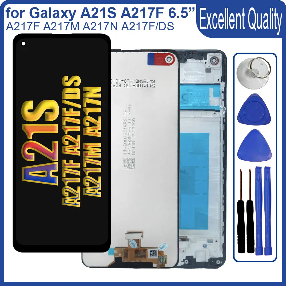 6.5'' Tested LCD for Samsung Galaxy A21S A217 LCD Display Touch Screen Parts Replacement for Samsung A21S A217F A217M Display