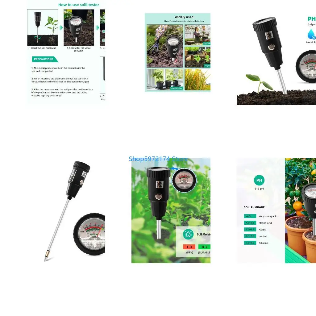 Y3NB Reliable Soil Testing Device Evaluates Acidity And Wetness Essential Tool For Agriculture Horticulture