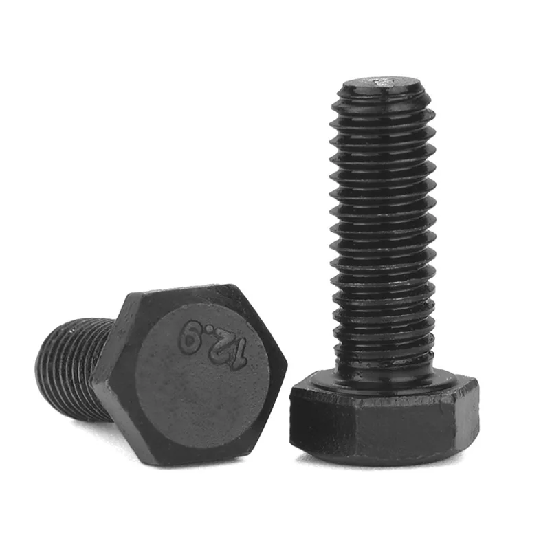 

M8 Black Outside Hex Head Screws Length 10-50mm External Hexagon Head Cap Screws Bolts High Tensile Grade 12.9 Alloy Steel