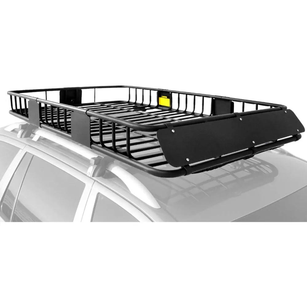 

XCAR Roof Rack Basket Rooftop Cargo Carrier with Extension Black Car Top Luggage Holder 64"x 39" Universal for SUV Cars