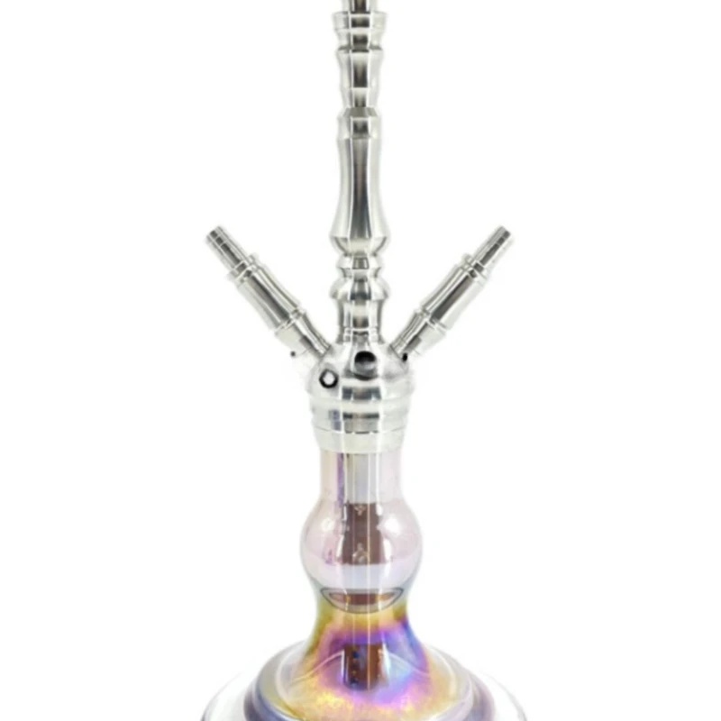 

Arabic hookah stainless steel internet celebrity 3 can double tube shisha Hookah bar KTV hookah medium size