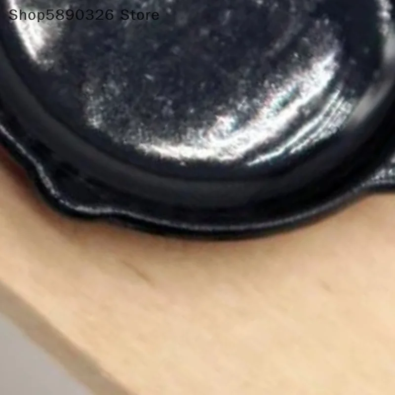 1Pcs Miniature Dollhouse Alloy Pan Toy; Simulation Scene Decor Doll House Accessories