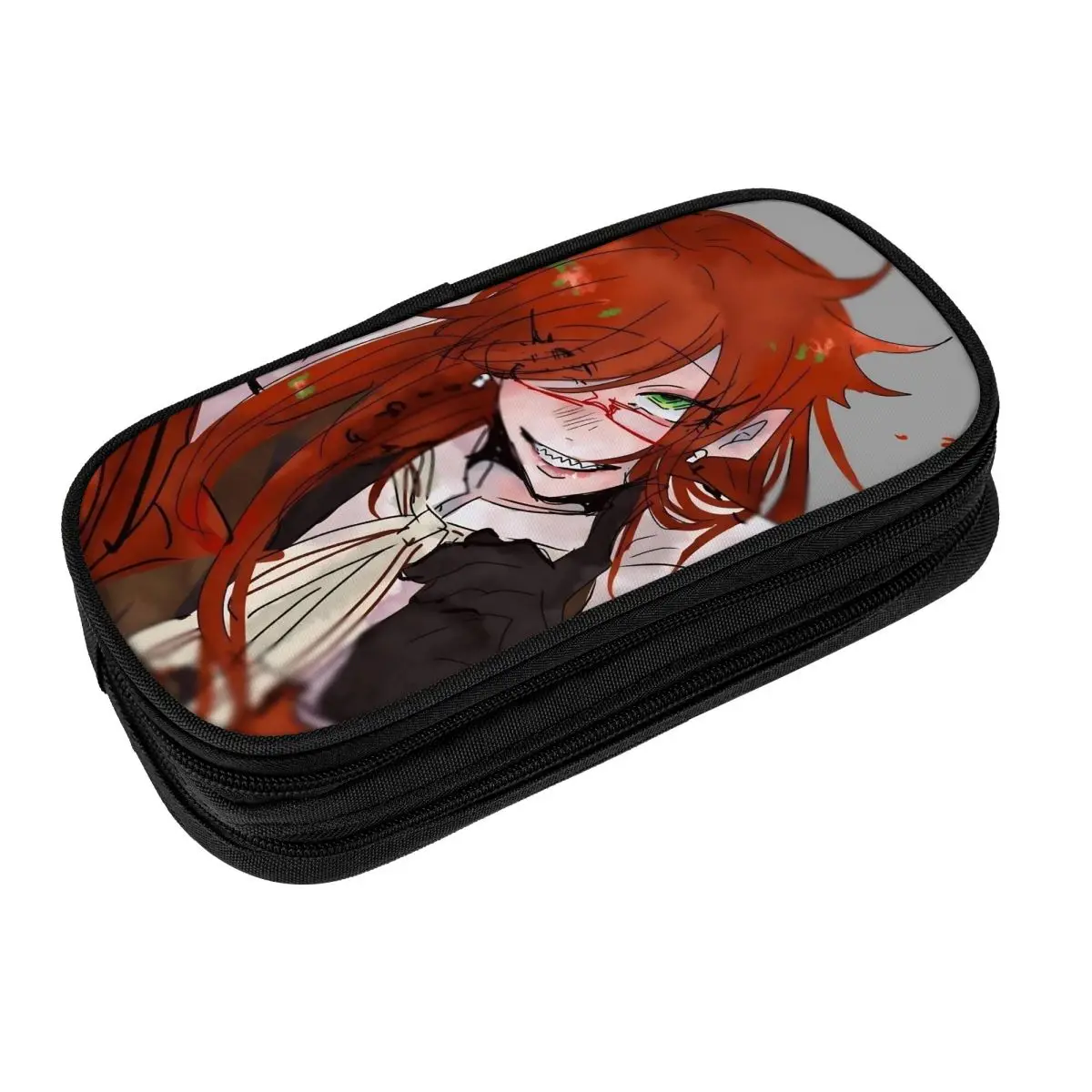 

Black Butler Grell Sutcliff Pencil Cases Creative Pen Bag Student Large Storage Office Cosmetic Pencilcases