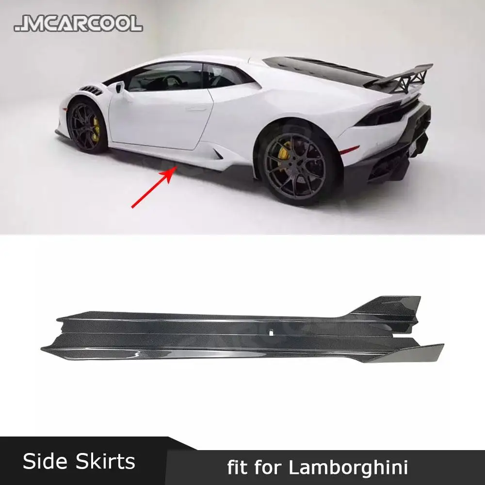 

JMCARCOOL боковые юбки чехол для Lamborghini Huracan LP610-4 2014-2016 сухой бампер из углеродного волокна фартуки для губ