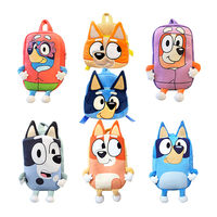 Bingo y Bluey Plush Backpack Family Cosplay Kindergarten Cartoon School Bag Bluebin Dog Backpack Kawaii Blue Backpack Child Gift