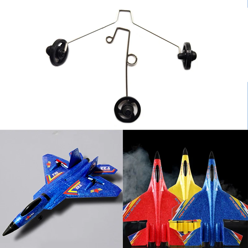 1Set RC Foam Hand Throwing Glider Landing Gear Kit With Wheel Undercarriage Replacement Airplane Accessories DIY Airplane Parts