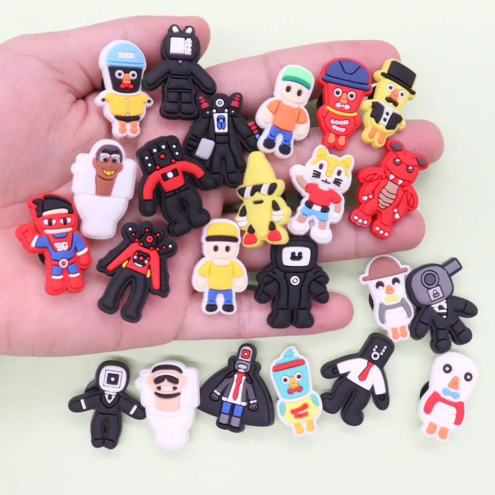 1-23Pcs Game Characters Banana Fashion Garden Shoe Charms Toilet Button Decorations DIY Boys Girls Party Gifts