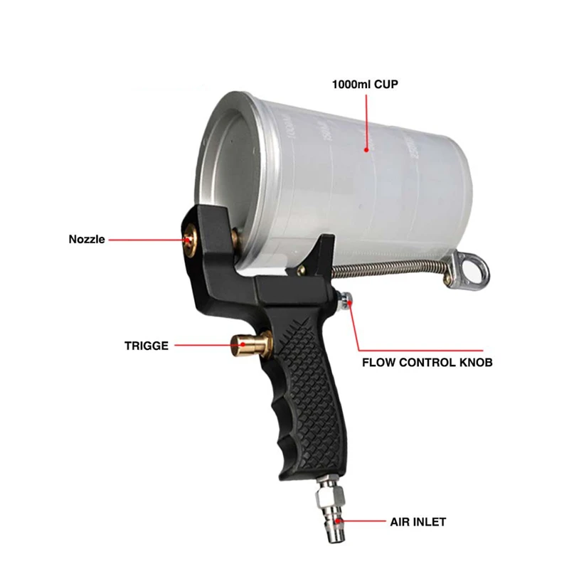 

Gel Coat Spray Gun 3.0 | Resin Fiberglass Mold Gel Coat Spray Gun | Large-Bore 5.0 Handheld Spray Gun