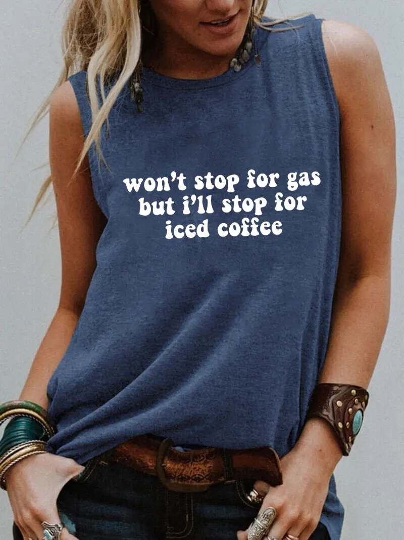 وقف ل القهوة Iced جديد وصول المرأة أكمام التي شيرت Top Top للجنسين مضحك الصيف رداء علوي غير رسمي أكمام عشاق القهوة المحملة #3