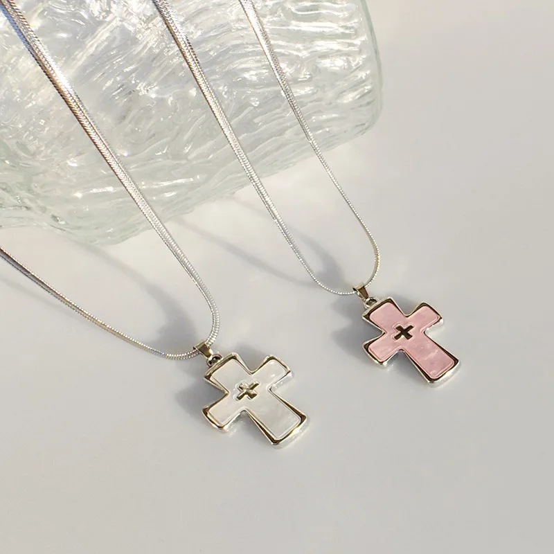 Hip Hop Trend Stainless Steel Cross Pendant Necklace Unisex Hundreds of Fashion Personality Party Necklace Jewelry Accessories