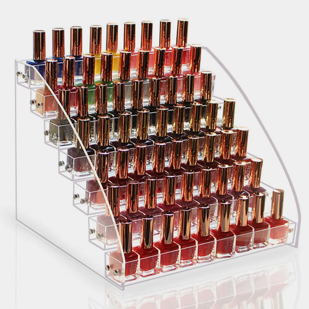 

7-Layer Acrylic Nail Polish Organizer Rack Nail Polish Display Stand Lipstick Storage Holder Cosmetics Organizer