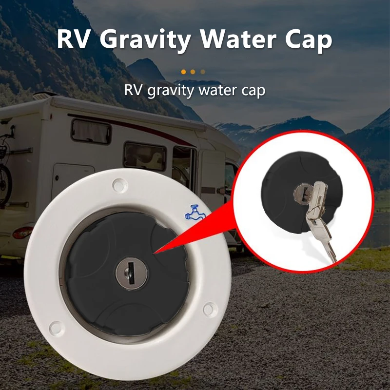 RV الجاذبية غطاء مدخل المياه ل Fiamma قفل غطاء حشو المياه ومفاتيح قافلة متنقل اكسسوارات 98658-002 غطاء حشو المياه