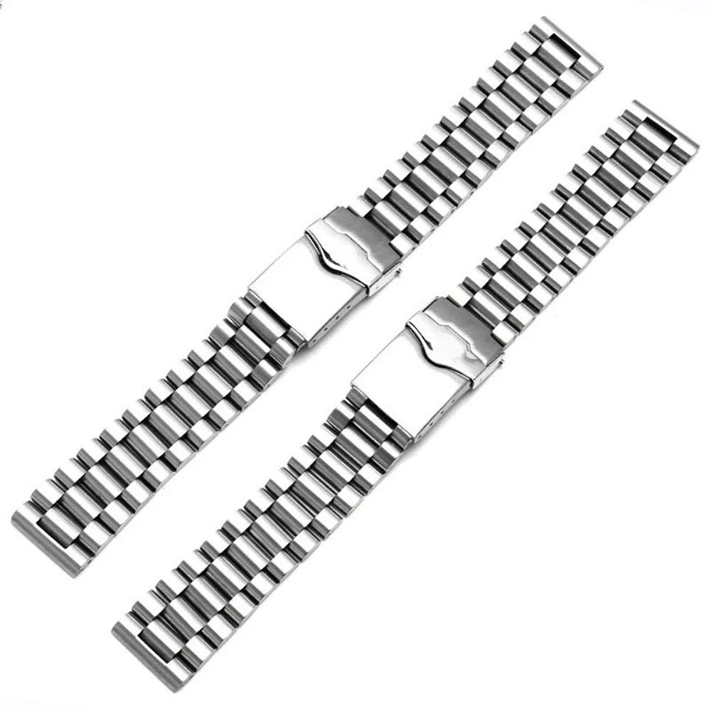 20MM 22MM Stainless Steel Male Watch Strap for TAG Heuer F1 Watchbands High Quality Silver Watchband with Folding Buckle