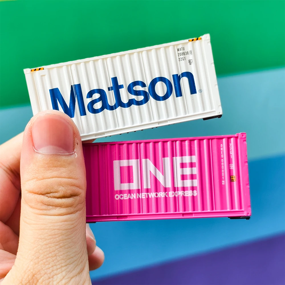 1:87 مقياس مصغر حاوية الشحن Ho مقياس الحاويات نموذج قطار الملحقات Diorama لوازم نماذج من الشاحنات أطقم جمع