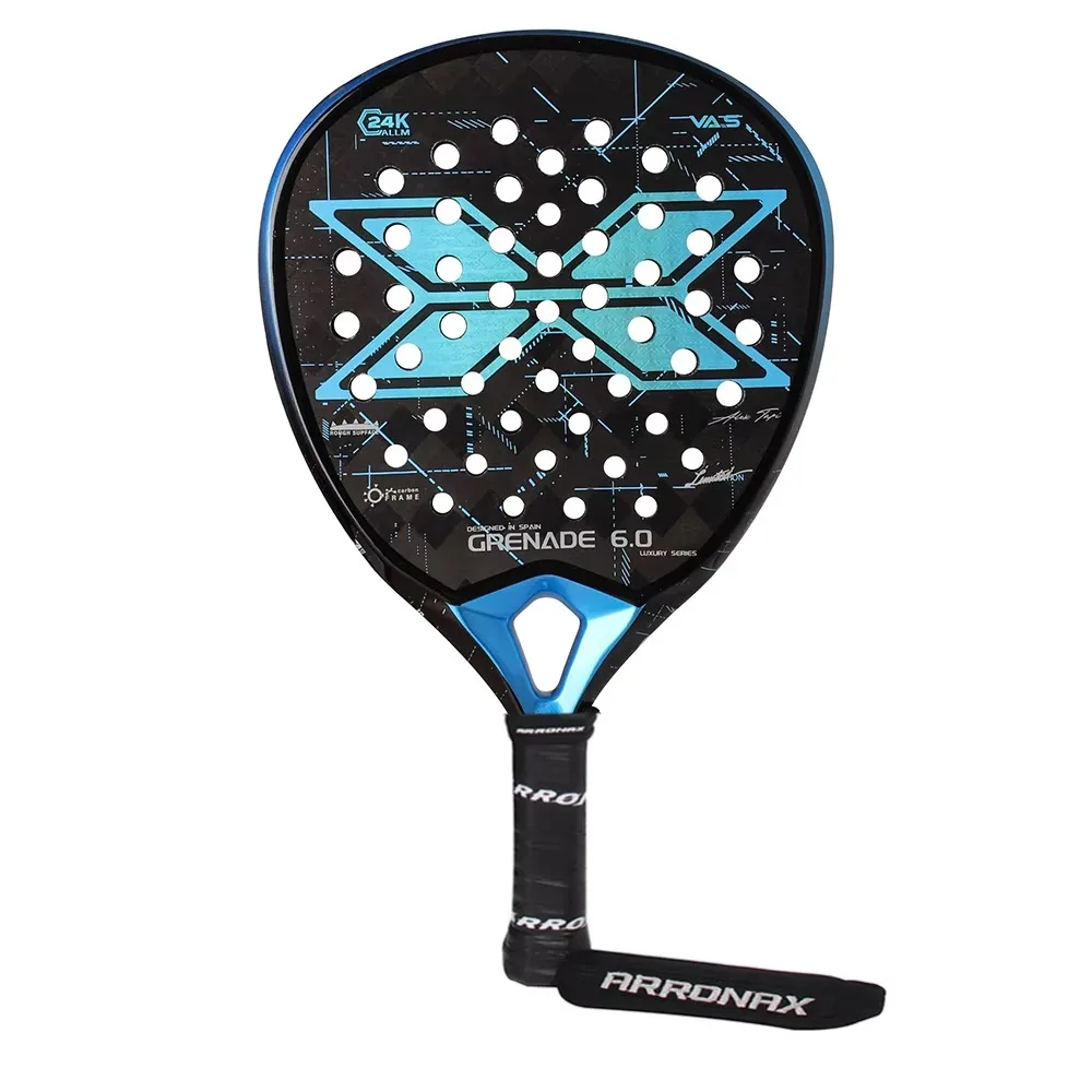 VAIRO Professional Padel Tennis Racket, Soft Face, Carbon Fiber, Lightweight, Fashionable EVA Sports Equipment, High Quality