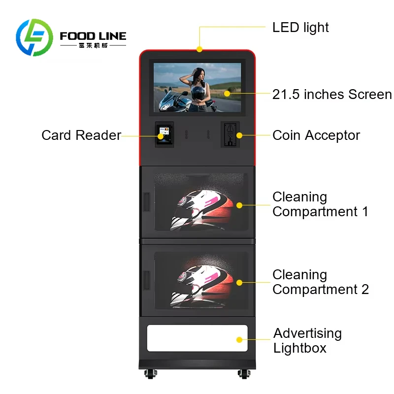 الذاتي التلقائي ركوب دراجة نارية دراجة نارية خوذة تعقيم البخار Vendo خوذة آلة بيع التنظيف #4