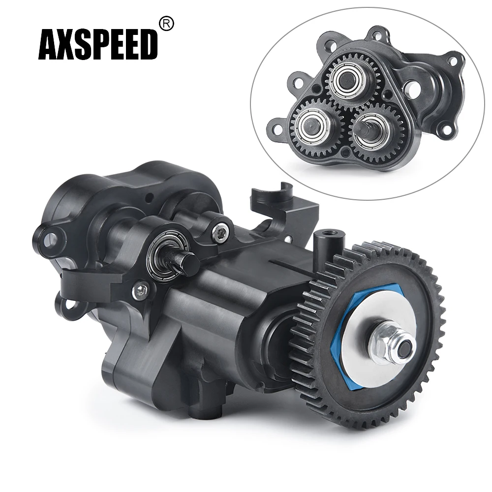 AXSPEED Aluminum Center Transmission Case Gearbox Case for TRX-4 TRX4 TRX-6 1/10 RC Rock Crawler Car Model Upgrade Parts