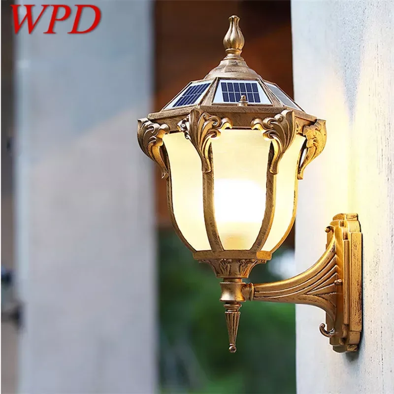 

WPD Contemporary Solar Outdoor Waterproof Wall Lamps Simplicity Creative Balcony Hallway Courtyard Villa Gate Hotel