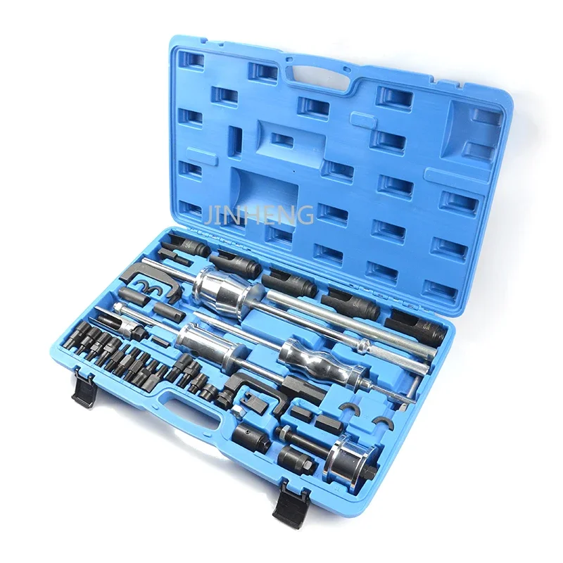 40PCS CRIN CRDI Universal Master Diesel Engine Injector Extractor Removal Slide Hammer Bearing Puller Tool Kit for Auto Truck