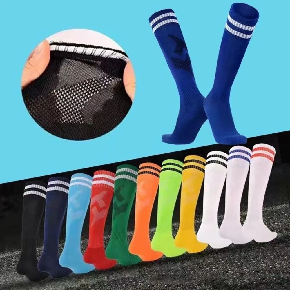 

Anti-slip Football Socks Wear-resistant Long Soccer Socks ​​Breathable ​​Moisture-Wicking Fabric​​ Knee High Sports Socks​​