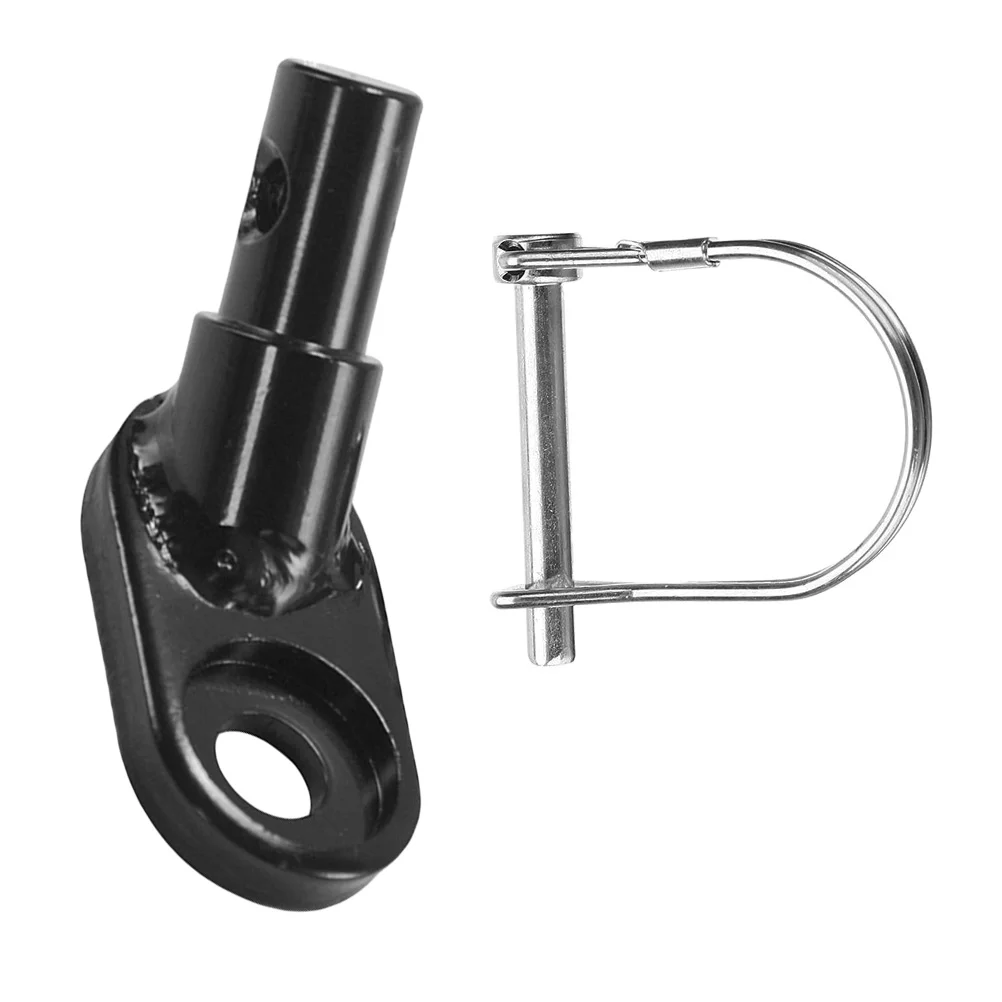 2PCS Universal Fahrrad Anhängerkupplung Aluminium Legierung Linker Anhängerkupplung Adapter Befestigung (Schwarz) fahrrad anhänger stecker