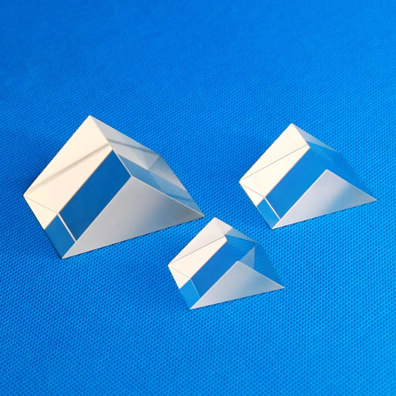 Right angle prism outer reverse bevel aluminum film optical equipment total reflection secondary element measurement prism