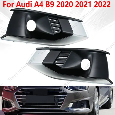 전면 범퍼 헤드라이트 안개등 프레임 후드 그릴 커버, 아우디 A4 B9 2020 2021 2022 8WD807681L9B9 8WD807682L9B9 전면 범퍼 헤드라이트 안개등 프레임 후드 그릴 커버, 아우디 A4 B9 2020 2021 2022 8WD807681L9B9 8WD807682L9B9
