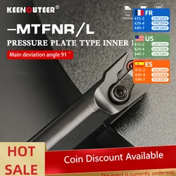 旋盤用CNC切削工具のセット,S16Q-MTFNR16 S20R-MTFNR16,S25S-MTFNR16,Dutmg16超硬インサート,1個