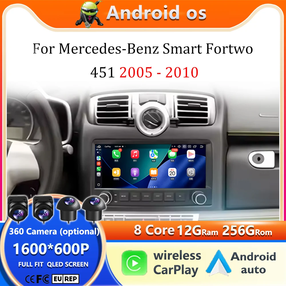 WiFi Car Radio Multimedia Player BT Touch Screen 9.3