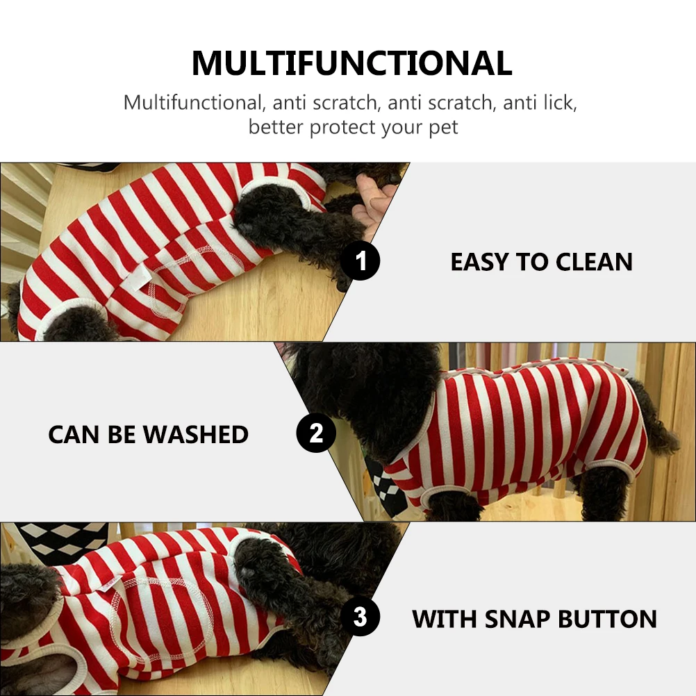 

Dog Neutering Suit Fleece Protective Coat Recovery Wear Wound Guard Post Op Vest Pet Skin Care Clothing Dog Accessories Supplies