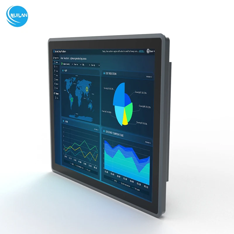 Industrial All-in-One Panel PC 17 15.6 21.5 Inch Wall Mount/Open Frame Touch Monitor Display for Kiosk Cabinet Ready Stock