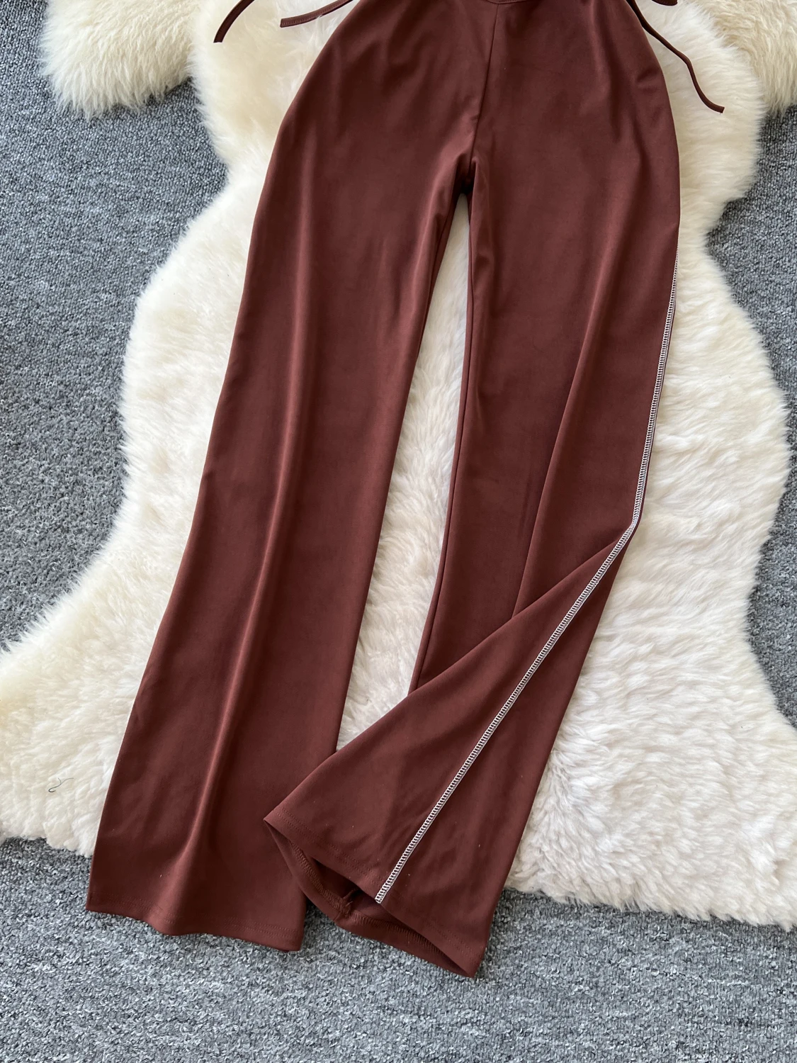 ارتفاع الخصر الجوف خارج السراويل النسائية الصيف اليوغا الرياضة تشديد التخسيس بعقب تغطي السراويل الطويلة غير المتماثلة الكورية...