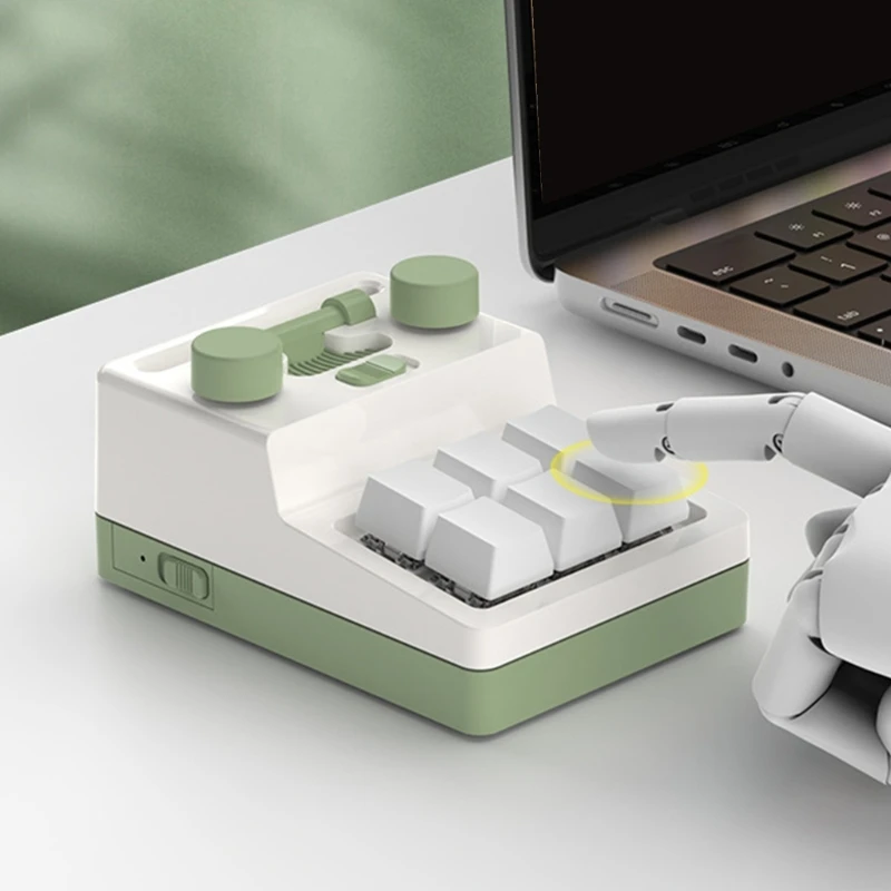 Tastiere con manopola Macros di programmazione personalizzabili Mini tastiera a 6 tasti per copiare paste e foto con illuminazione