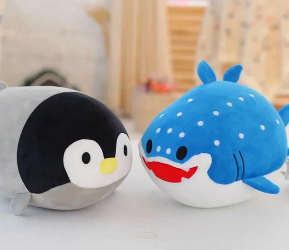 Nanoparticle Toy Cute Penguin Seal Shark Nano Doll About 22cm Soft Toy Kids Toy Birthday Gift b0778