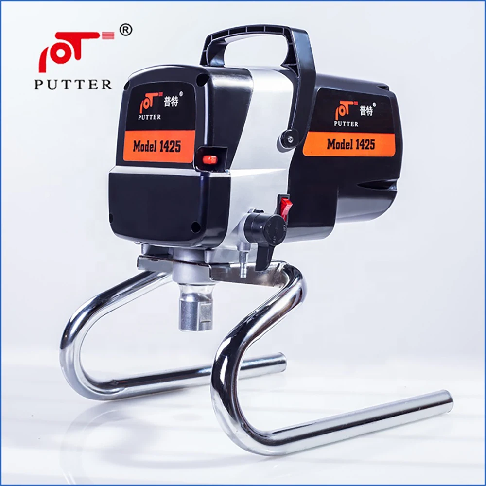 PT-1425 Electric 220V Brushed Motor Plunger Pump Airless Spray Gun Water-based Paint Sprayer With 10L Capacity 2900psi Pressure