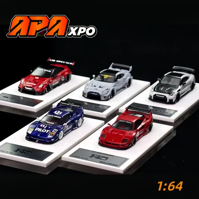 APAxpo 1:64 2025 Foshan exposition de Modification R35 GT-RR LB F40 modèle de voiture en résine, ornement de collection, véritable en stock