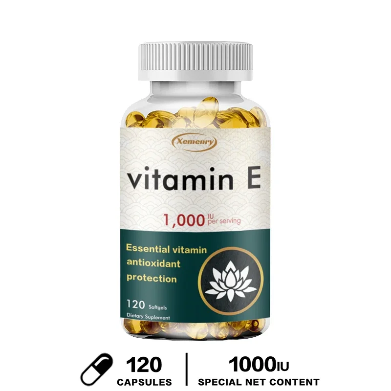 Vitamin E Capsules - Facial Care, Skin, Heart  Health, Anti-Aging, Antioxidant
