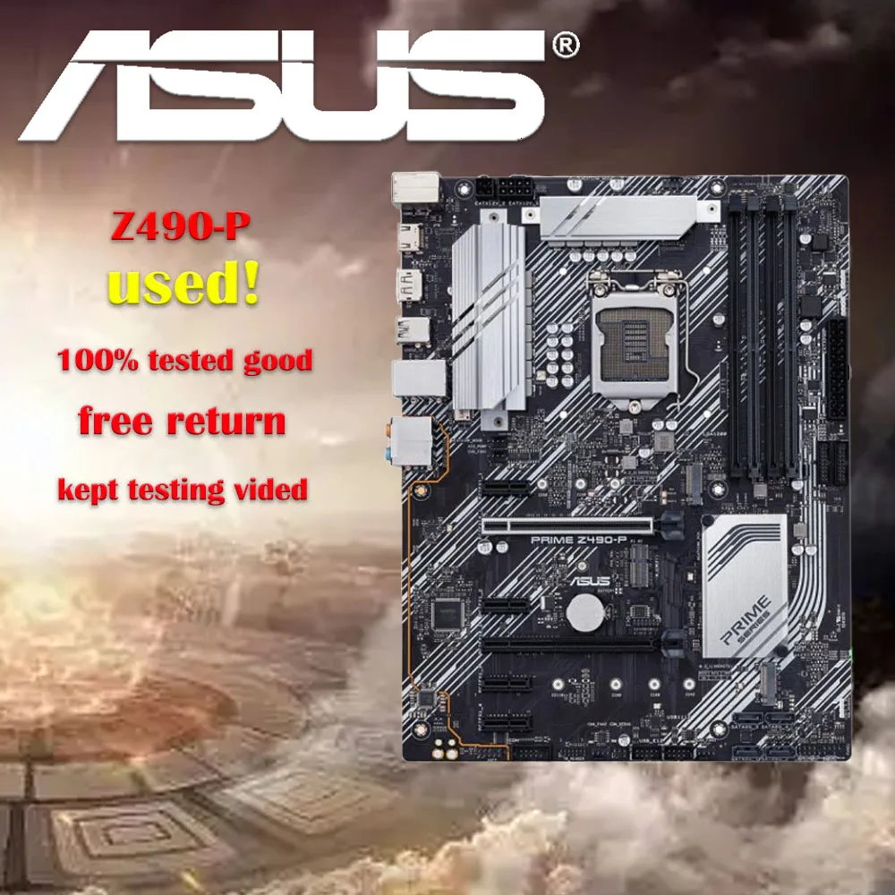 

ASUS Z490-P LGA 1200 (для Intel ® Материнская плата ATX 10-го поколения) (двойной M.2, DDR4 4600, Ethernet 1 ГБ, USB 3.2 Gen 2 USB Type-A)