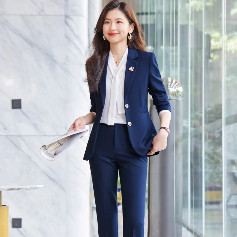 

Business Wear Women's Suit Autumn Dignified Goddess Fan High-End Suit Workplace Business Formal Wear Interview Work Clothes Top