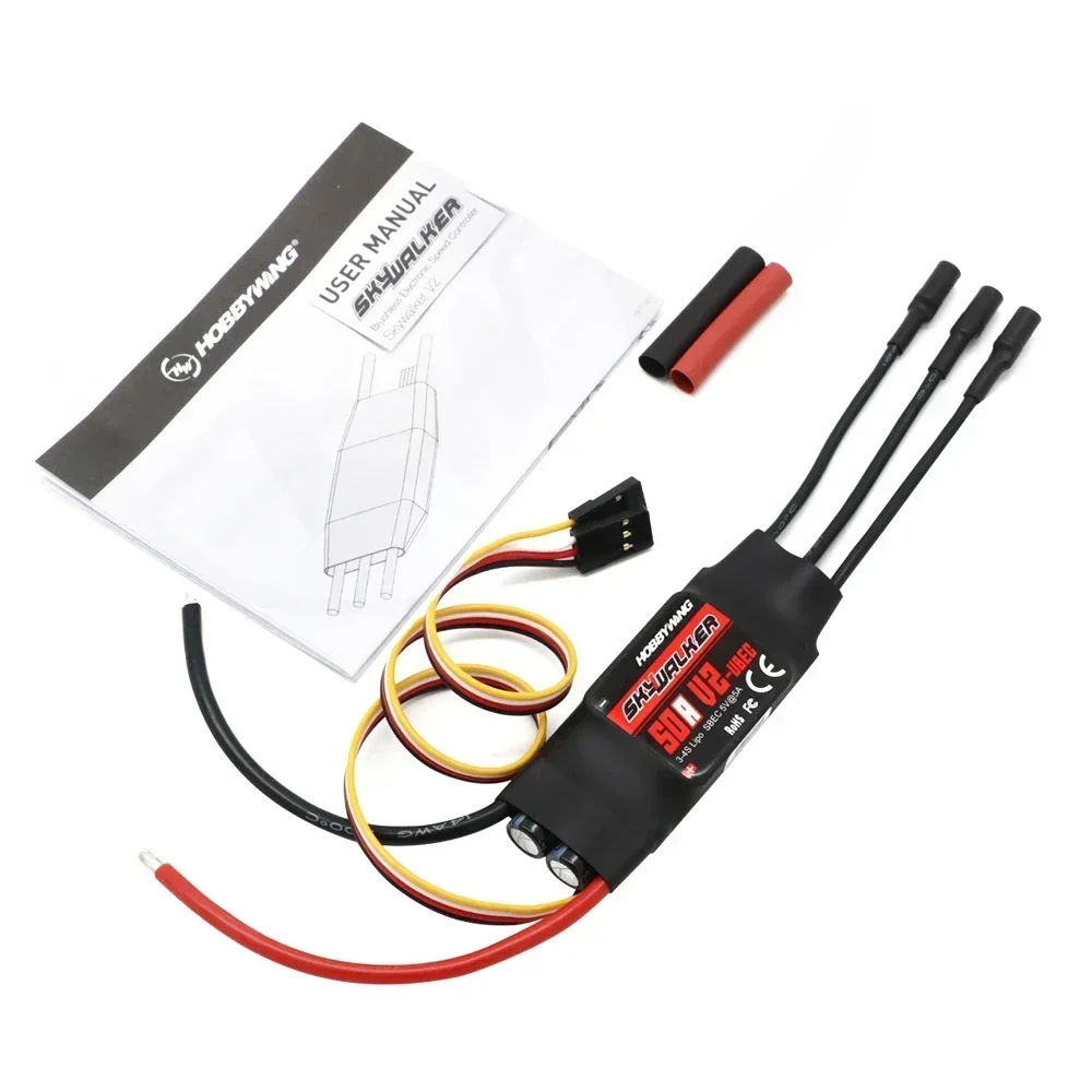 HOBBYWING Skywalker V2 Series 40A 50A 80A 100A فرش ESC سرعة تحكم T/XT60 التوصيل ل RC طائرة بدون طيار FPV كوادكوبتر طائرة
