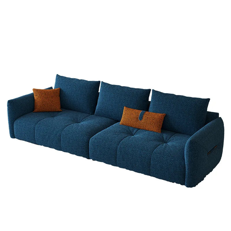 

Cream style, fabric, sofa, living room, small apartment, straight row Internet celebrity modern, light luxury